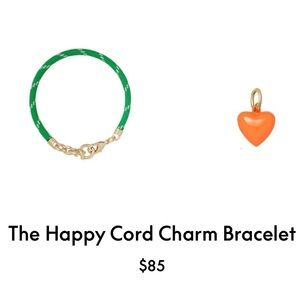 ROXANNE ASSOULIN The Happy Cord Charm Bracelet Green/Orange